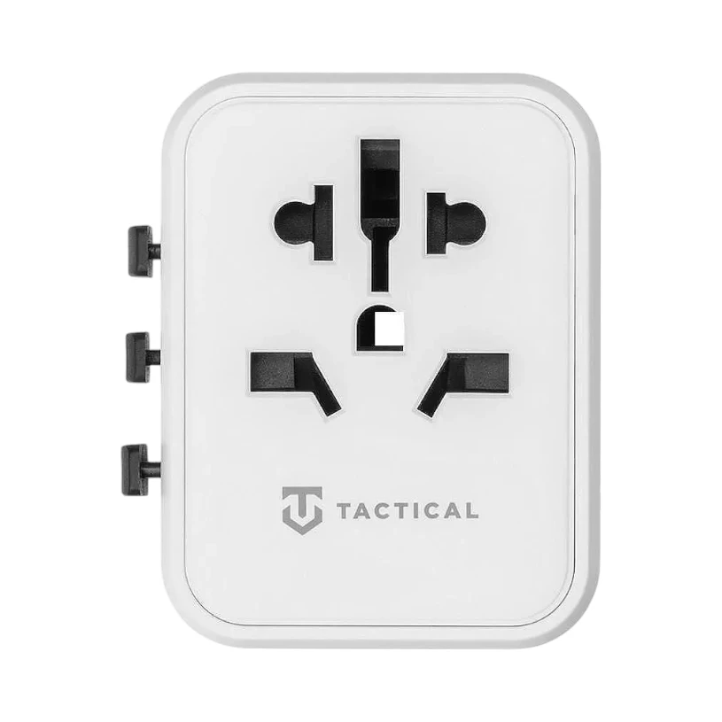 Адаптер Tactical PTP 12W, Преходници за цял свят, USB-A и USB-C изходи, Бял - Image 2