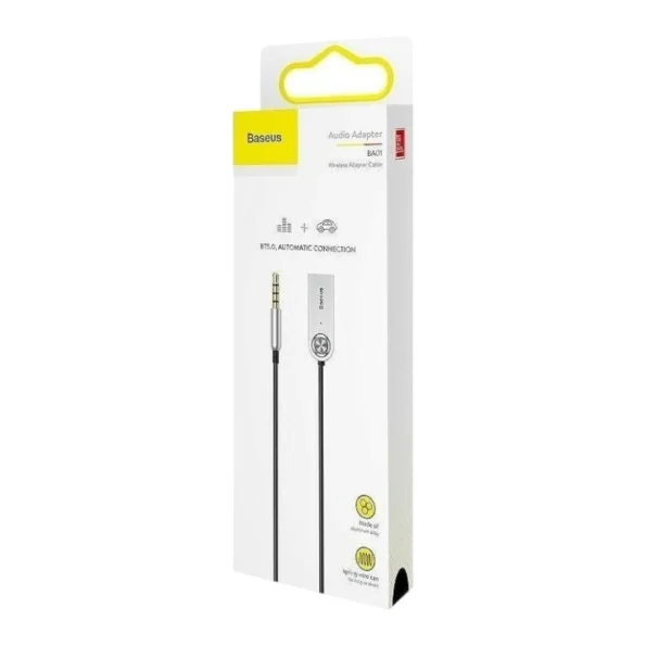 Блутут аудио адаптер Baseus Bluetooth 5.0, USB към жак 3.5 мм, Черен