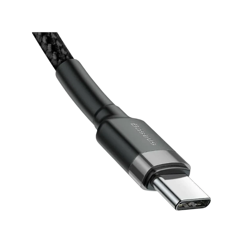 Кабел Baseus Cafule USB-C PD 2.0 QC 3.0 60W, 1 метър, Черен сив - Image 2