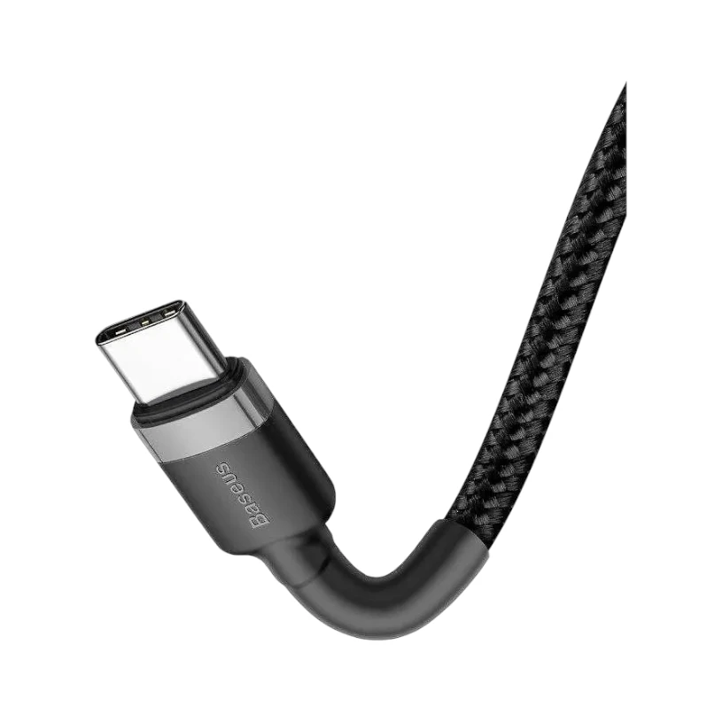 Кабел Baseus Cafule USB-C PD 2.0 QC 3.0 60W, 1 метър, Черен сив - Image 3
