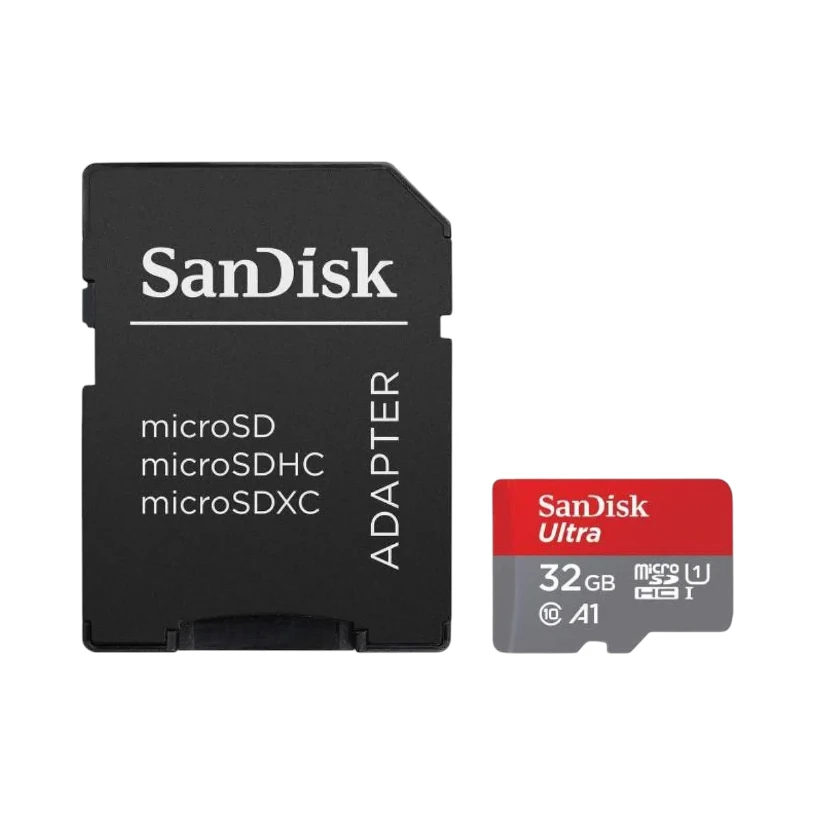 Карта Памет Sandisk Ultra Microsdhc, 32gb, A1, Uhs-i, U1, Class 10, 120mb/s, Адаптер - Image 2