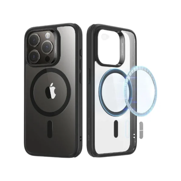 Кейс за iPhone 15 Pro Max ESR Classic Hybrid HaloLock Magsafe, Черен прозрачен