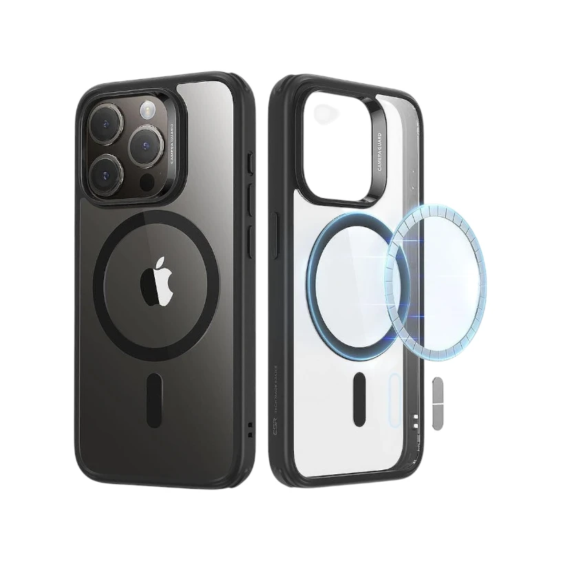 Кейс за iPhone 15 Pro Max ESR Classic Hybrid HaloLock Magsafe, Черен прозрачен