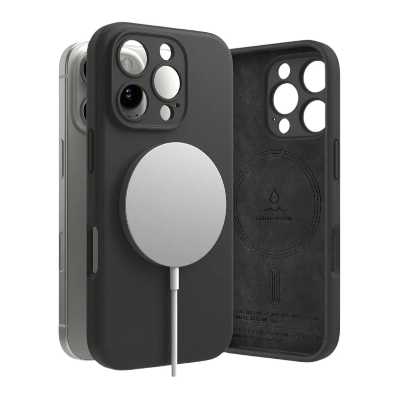 Кейс Ringke Silicone Magnetic MagSafe Apple iPhone 16 Pro Черен