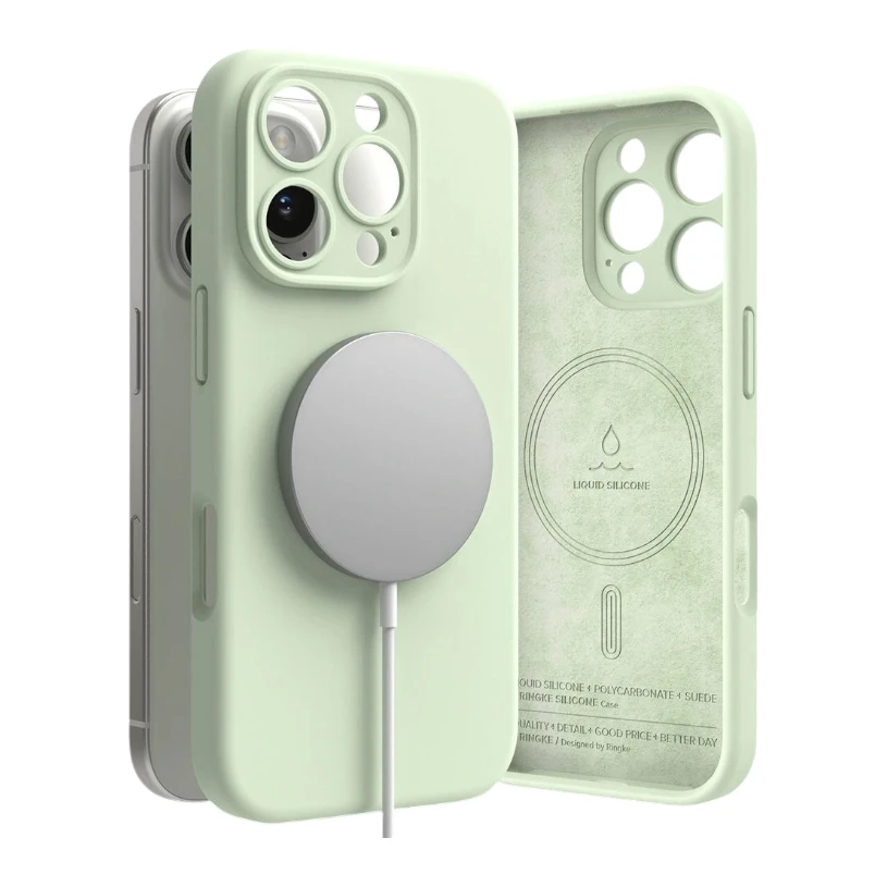 Кейс Ringke Silicone Magnetic MagSafe Apple iPhone 16 Pro Max Мента