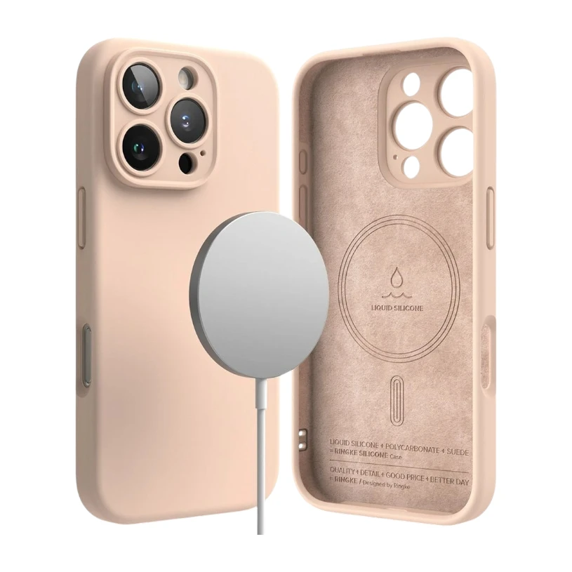 Кейс Ringke Silicone Magnetic MagSafe Apple iPhone 16 Pro Max Розов