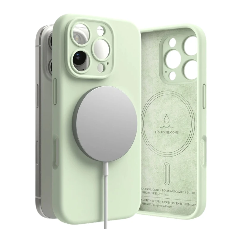 Кейс Ringke Silicone Magnetic MagSafe Apple iPhone 16 Pro Мента