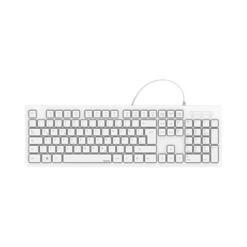 КЛАВИАТУРА HAMA KC-200, С КАБЕЛ, USB, БЯЛА - Image 2