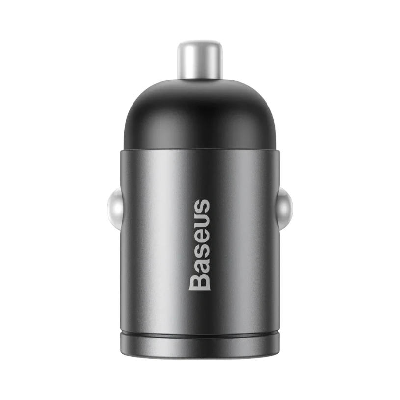 Мини зарядно за кола Baseus Tiny Star Mini PPS Type-C Port 30W Сиво – Компактна Мощ за Вашия Автомобил - Image 3
