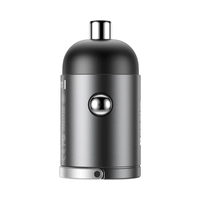 Мини зарядно за кола Baseus Tiny Star Mini PPS Type-C Port 30W Сиво – Компактна Мощ за Вашия Автомобил - Image 4