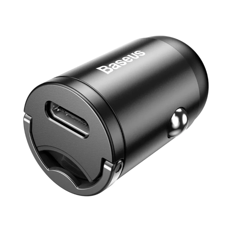 Мини зарядно за кола Baseus Tiny Star Mini PPS Type-C Port 30W Сиво – Компактна Мощ за Вашия Автомобил - Image 2