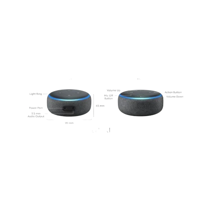 ПРЕНОСИМА СМАРТ ТОНКОЛОНА AMAZON ECHO DOT 3 CHARCOAL, ГЛАСОВ АСИСТЕНТ, ЧЕРЕН - Image 2