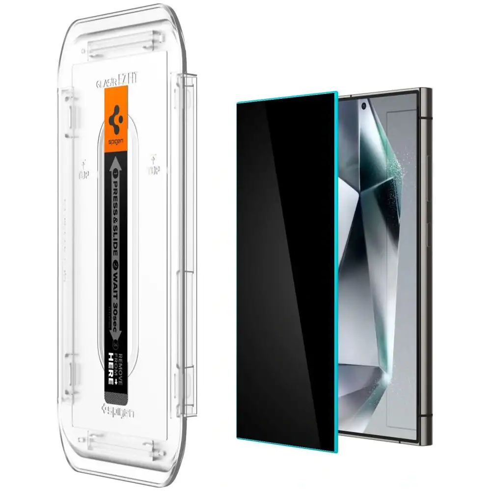 Защитно стъкло за Galaxy S24 Ultra Spigen GLAS.tR EZ Fit Privacy (2 бр.) - Image 3