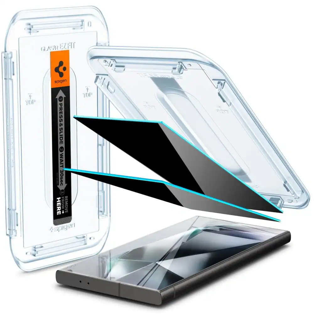 Защитно стъкло за Galaxy S24 Ultra Spigen GLAS.tR EZ Fit Privacy (2 бр.) - Image 2