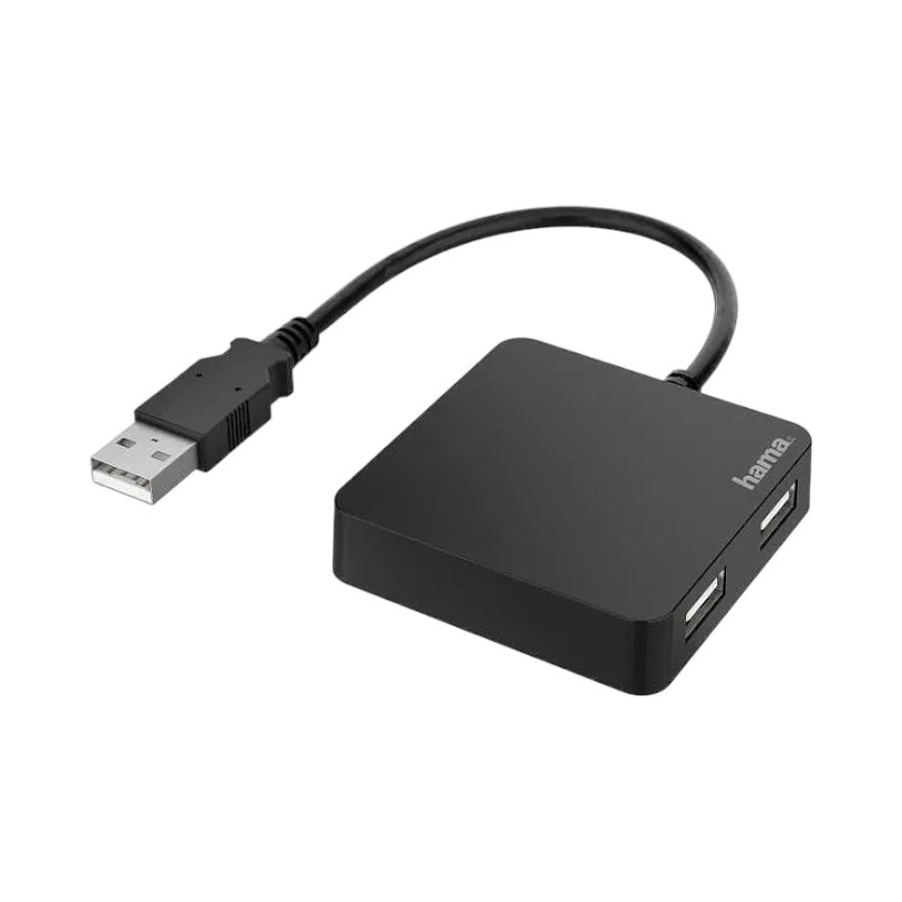 USB ХЪБ HAMA, 4 ПОРТОВ, USB 2.0, 480 MBIT/S, ЧЕРЕН - Image 2