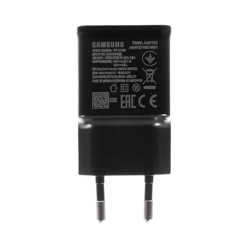 Зарядно Fast Charger EP-TA200EBE 15W за Samsung, USB изход, Технология за бързо зареждане, Черно (bulk)
